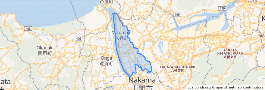 Mapa de ubicacion de Mizumaki.