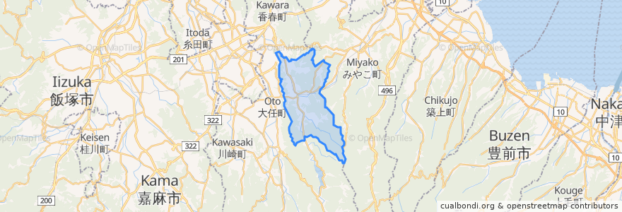Mapa de ubicacion de 赤村.