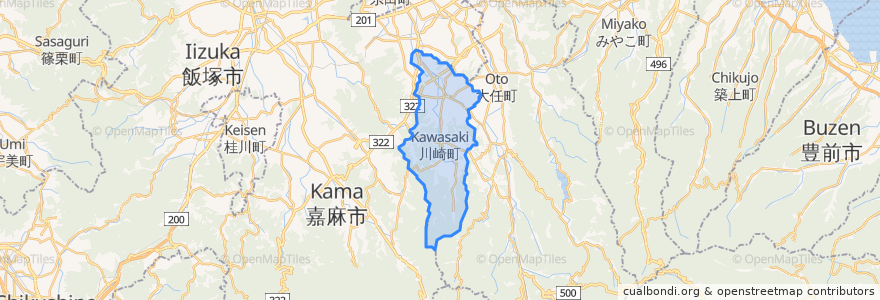Mapa de ubicacion de 川崎町.