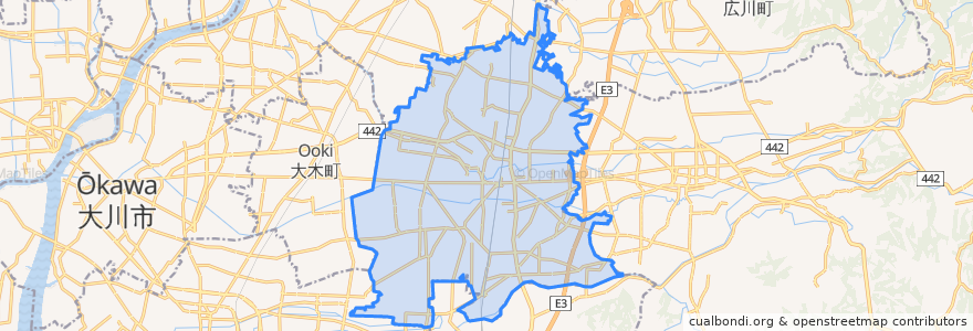 Mapa de ubicacion de Chikugo.