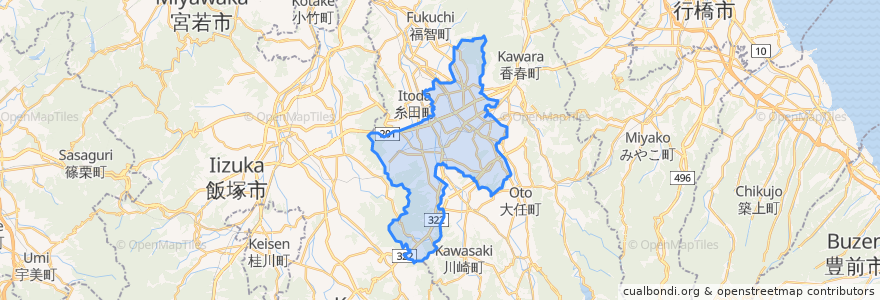Mapa de ubicacion de Tagawa.