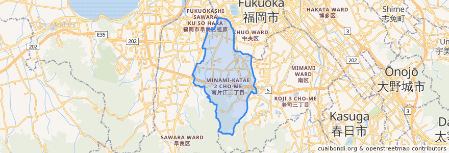 Mapa de ubicacion de Jonan Ward.