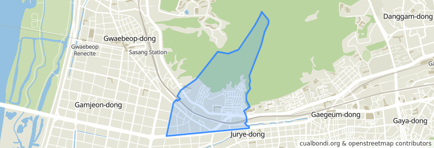 Mapa de ubicacion de Jurye 1(il)-dong.