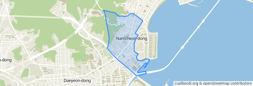 Mapa de ubicacion de 南川1洞.