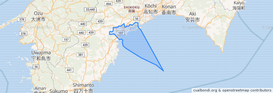 Mapa de ubicacion de Susaki.