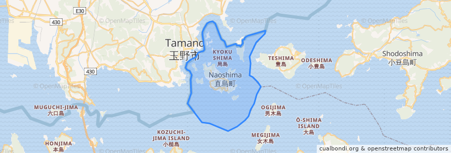 Mapa de ubicacion de Kagawa County.