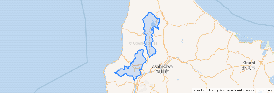 Mapa de ubicacion de Uryu County.