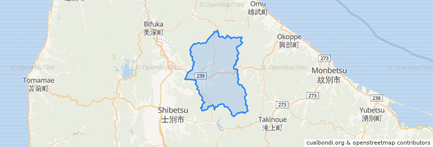 Mapa de ubicacion de 下川町.