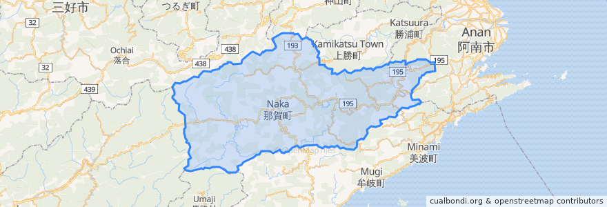 Mapa de ubicacion de Naka.