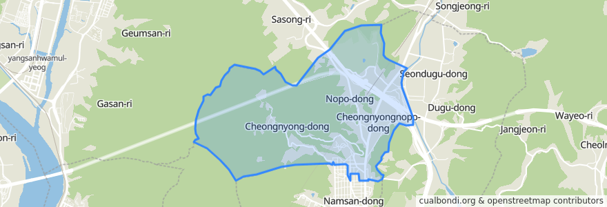 Mapa de ubicacion de Cheongnyongnopo-dong.
