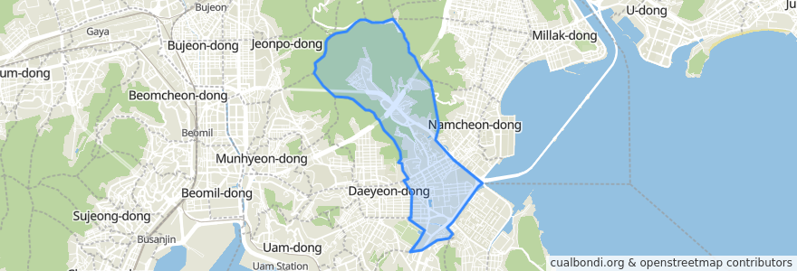 Mapa de ubicacion de Daeyeon 3(sam)-dong.