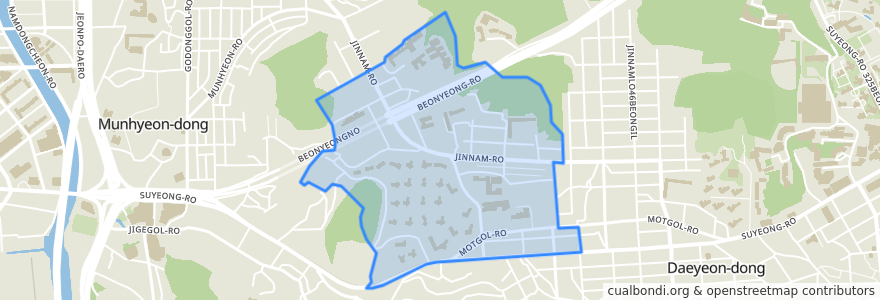 Mapa de ubicacion de Daeyeon 6(yuk)-dong.