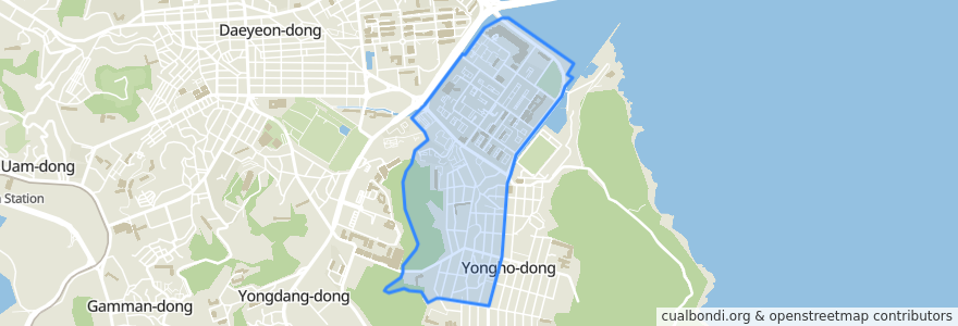 Mapa de ubicacion de Yongho 1(il)-dong.