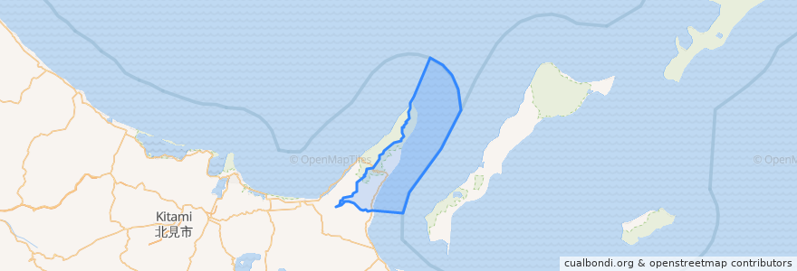 Mapa de ubicacion de 羅臼町.