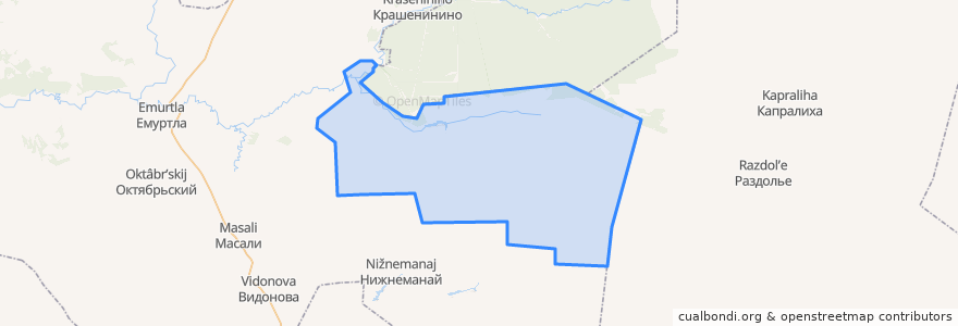 Mapa de ubicacion de Пятковское сельское поселение.