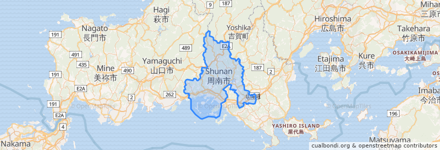 Mapa de ubicacion de Shunan.