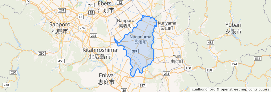 Mapa de ubicacion de Naganuma.