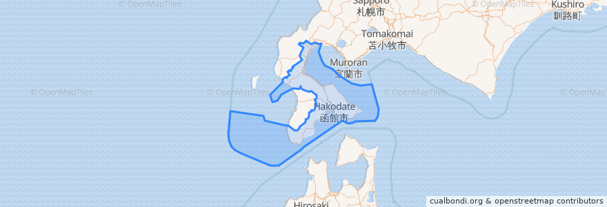 Mapa de ubicacion de Округ Осима.