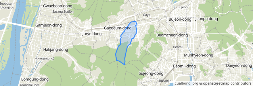 Mapa de ubicacion de Gaya 2(i)-dong.