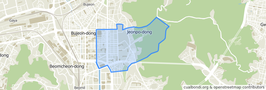 Mapa de ubicacion de Jeonpo 1(il)-dong.