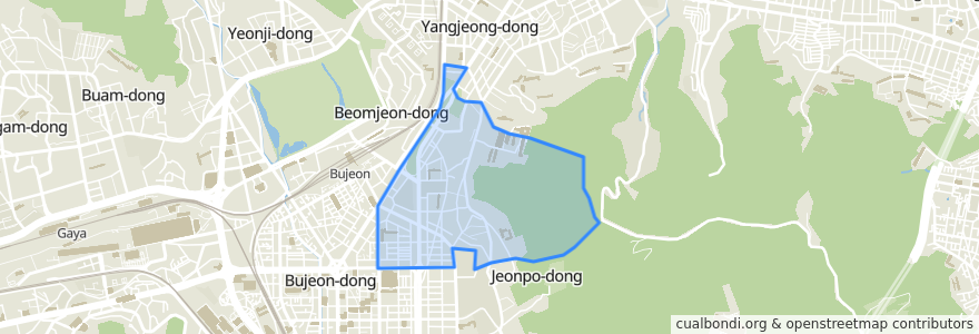 Mapa de ubicacion de Jeonpo 2(i)-dong.