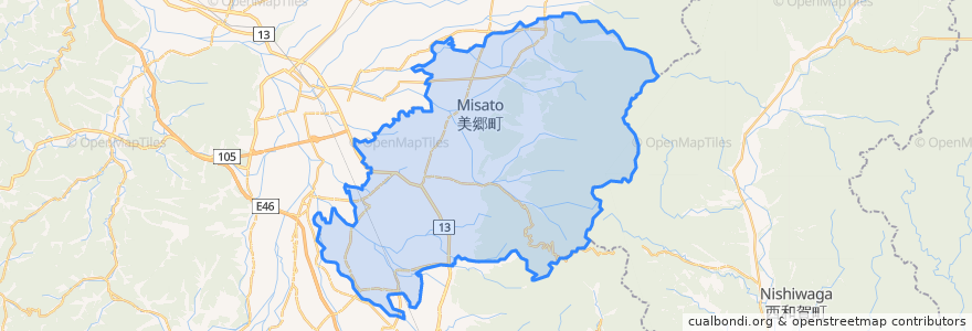 Mapa de ubicacion de 美鄉町.