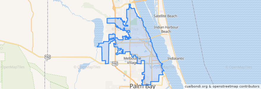 Mapa de ubicacion de Melbourne.