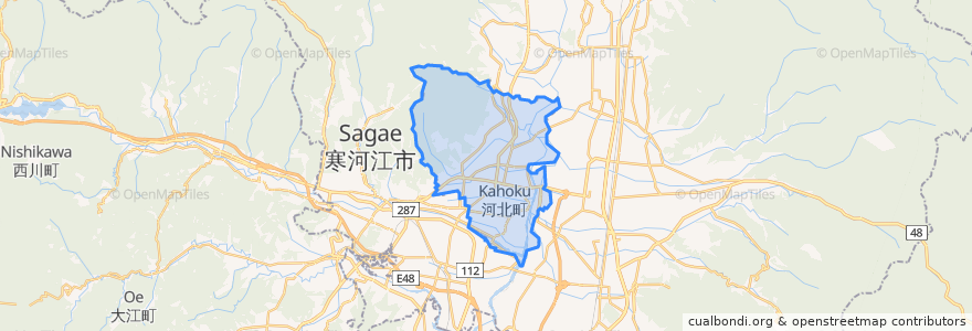 Mapa de ubicacion de Kahoku.