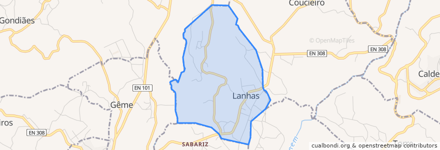 Mapa de ubicacion de Lanhas.