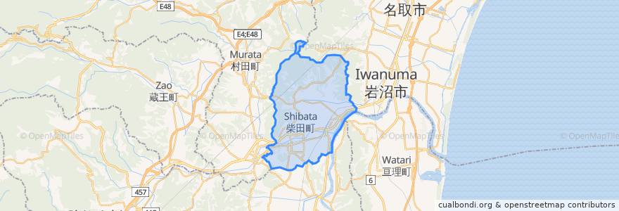 Mapa de ubicacion de Shibara.