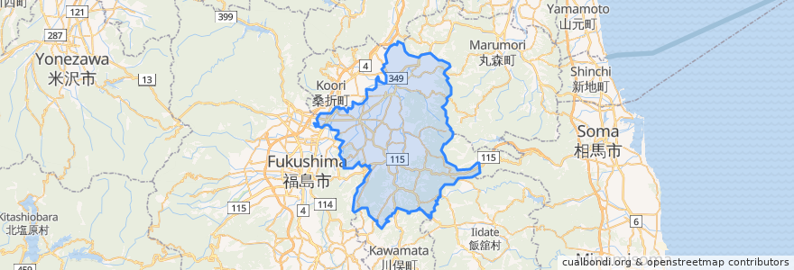 Mapa de ubicacion de Date.