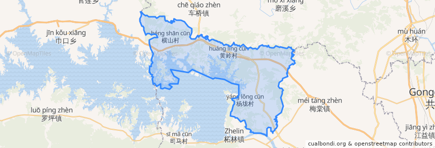 Mapa de ubicacion de Sanxiqiao.