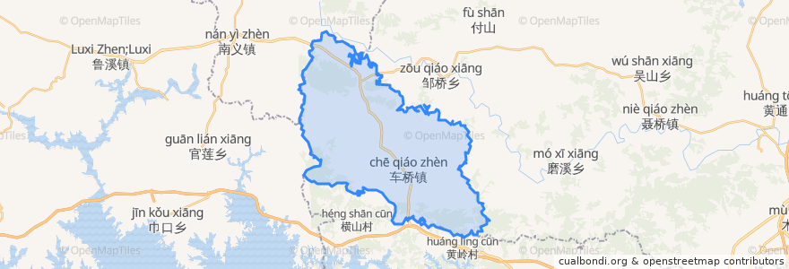 Mapa de ubicacion de Cheqiao.