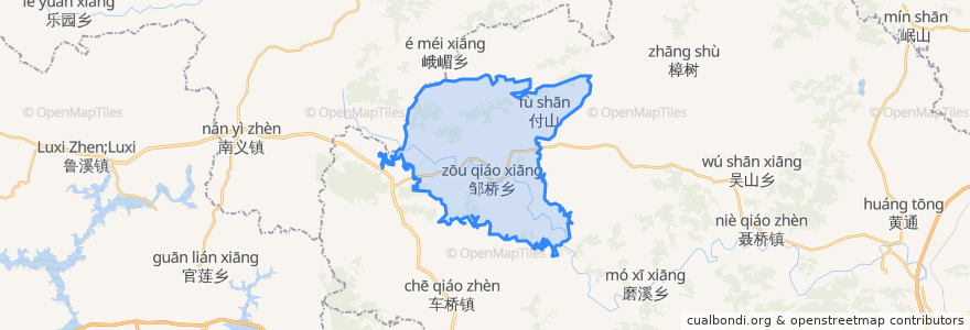 Mapa de ubicacion de Zouqiao.