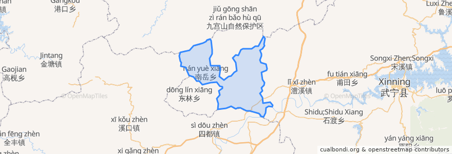 Mapa de ubicacion de Chuantan.