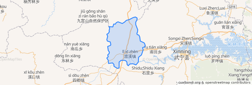 Mapa de ubicacion de Lixi.