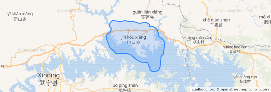 Mapa de ubicacion de Jinkou.