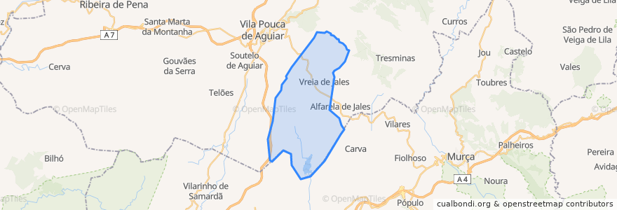 Mapa de ubicacion de Vreia de Jales.