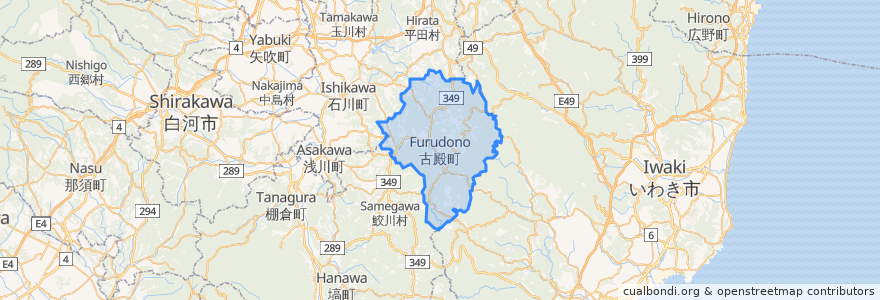 Mapa de ubicacion de Furudono.