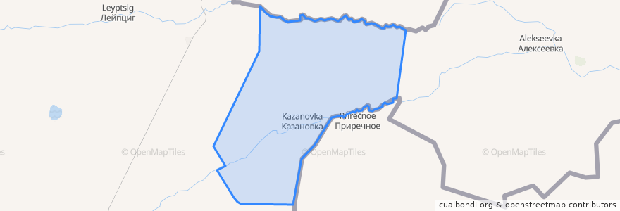 Mapa de ubicacion de Казановское сельское поселение.