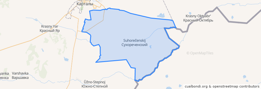 Mapa de ubicacion de Сухореченское сельское поселение.