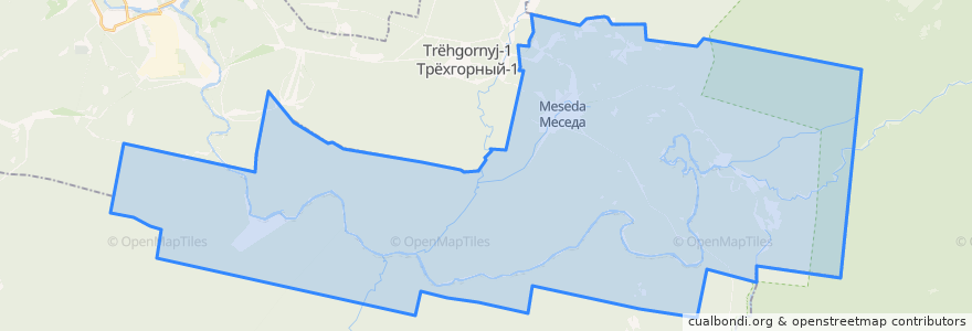 Mapa de ubicacion de Месединское сельское поселение.