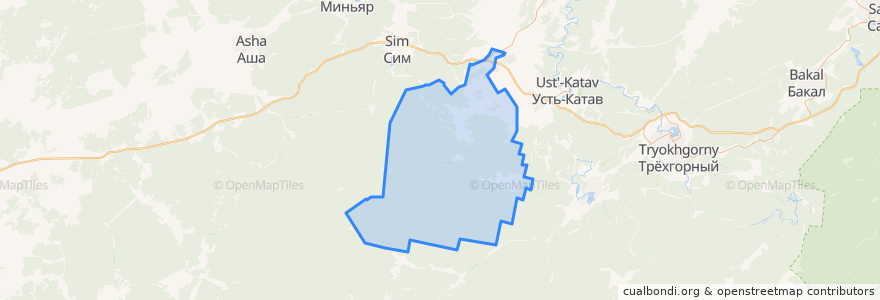 Mapa de ubicacion de Серпиевское сельское поселение.