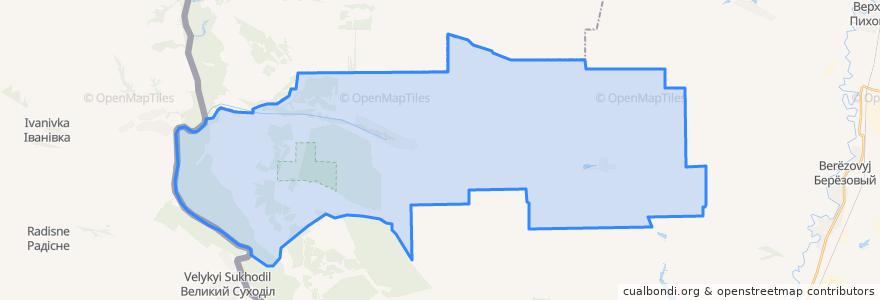 Mapa de ubicacion de Уляшкинское сельское поселение.