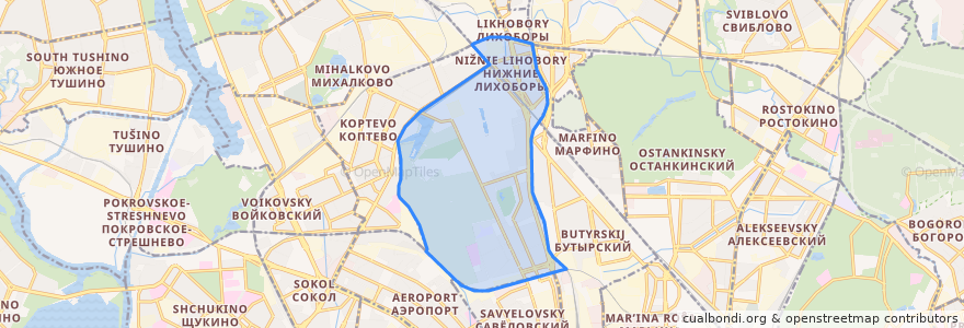 Mapa de ubicacion de Timiryazevsky District.