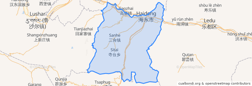 Mapa de ubicacion de Ping'an District.