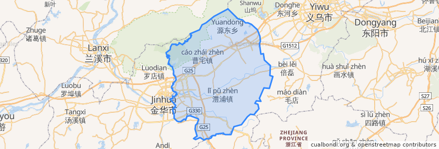 Mapa de ubicacion de Distretto di Jindong.