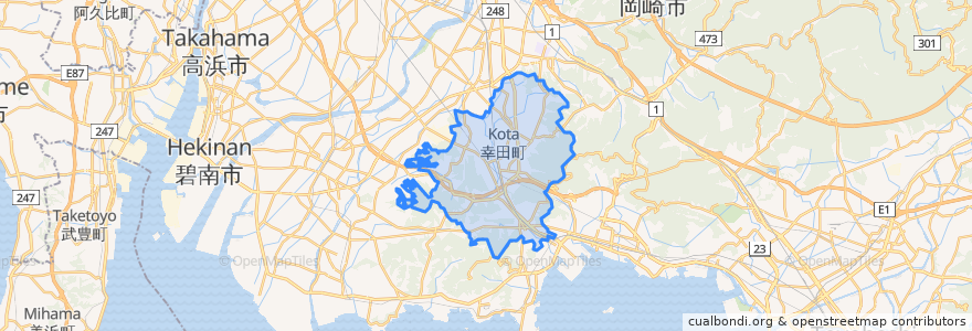 Mapa de ubicacion de Kota.