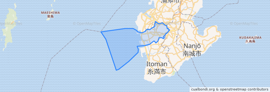 Mapa de ubicacion de Томигусуку.