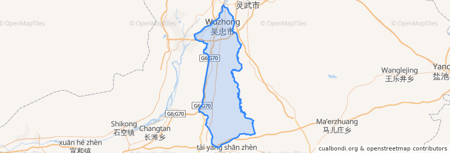 Mapa de ubicacion de 利通区.